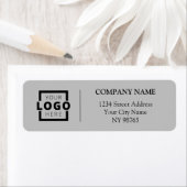 カスタム会社ロゴ事業差出人住所ラベル ラベル (インサイチュ)