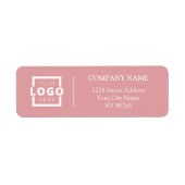 カスタム会社ロゴ事業差出人住所ラベル ラベル (正面)