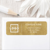 カスタム会社ロゴ事業差出人住所ラベル ラベル (インサイチュ)