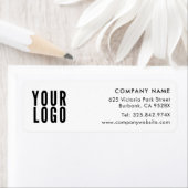 カスタム会社ロゴ事業差出人住所ラベル ラベル (インサイチュ)