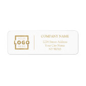 カスタム会社ロゴ事業差出人住所ラベル ラベル (正面)