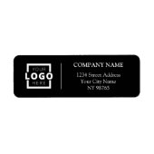 カスタム会社ロゴ事業差出人住所ラベル ラベル (正面)