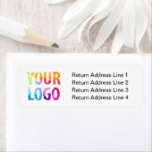 カスタム会社ロゴ事業差出人住所ラベル ラベル (インサイチュ)