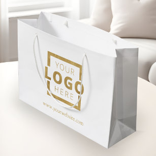 カスタム会社ロゴ事業推進ショッピング ラージペーパーバッグ