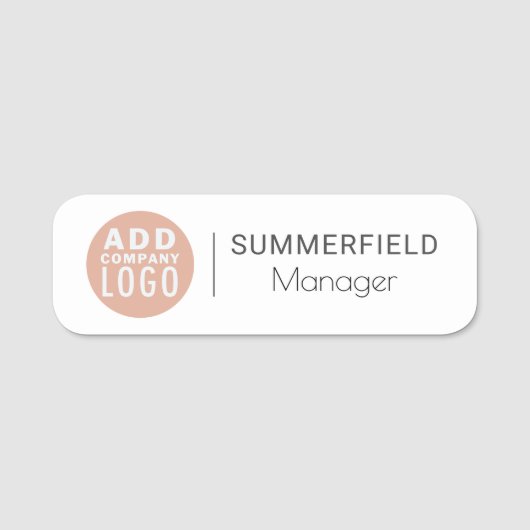 カスタム会社ロゴ会社の従業員ID 名札 (正面)