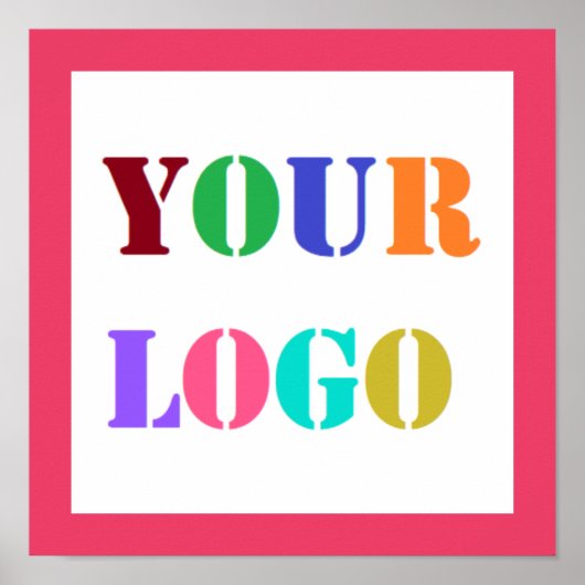 カスタム会社ロゴ会社ポスター – 色の選択 ポスター (正面)