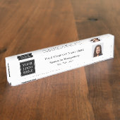 カスタム会社ロゴ会社名タイトル写真 デスクネームプレート (側面)