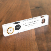 カスタム会社ロゴ写真事業名タイトル デスクネームプレート (側面)