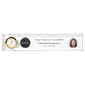 カスタム会社ロゴ写真事業名タイトル デスクネームプレート (正面)