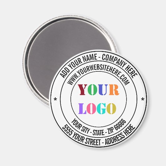 カスタム会社ロゴ名アドレスWebサイトマグネット マグネット (正面/裏面)