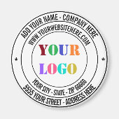 カスタム会社ロゴ名アドレスWebサイトマグネット マグネット (正面)