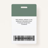 カスタム会社ロゴ名タイトルバーコード バッジ (裏面)