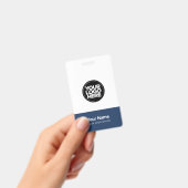 カスタム会社ロゴ名タイトルバーコード バッジ (手持ち)