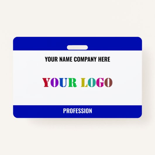 カスタム会社ロゴ名ビジネスバッジテンプレート バッジ (裏面)