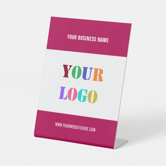 カスタム会社ロゴ名事業台座看板 台座サイン (正面)