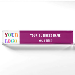 カスタム会社ロゴ名Business Desk Nameプレート デスクネームプレート