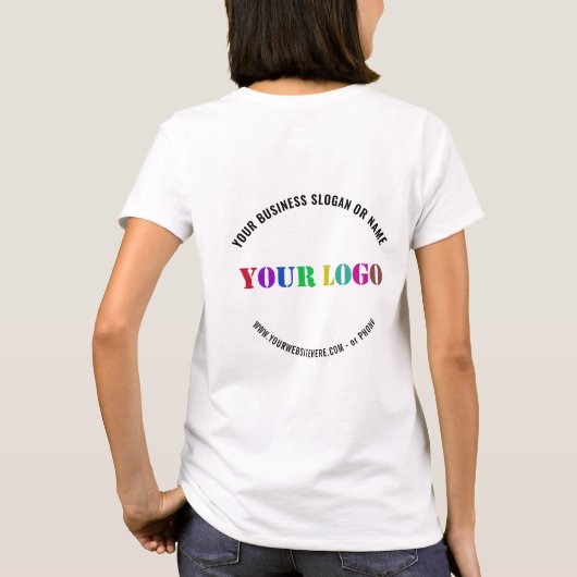 カスタム会社ロゴ名Webサイト事業Tシャツ Tシャツ (裏面)