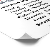 カスタム会社ロゴ営業時間店 ポスター (角)