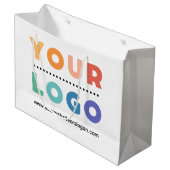 カスタム会社ロゴ大紙抱き枕 ラージペーパーバッグ (正面アングル)