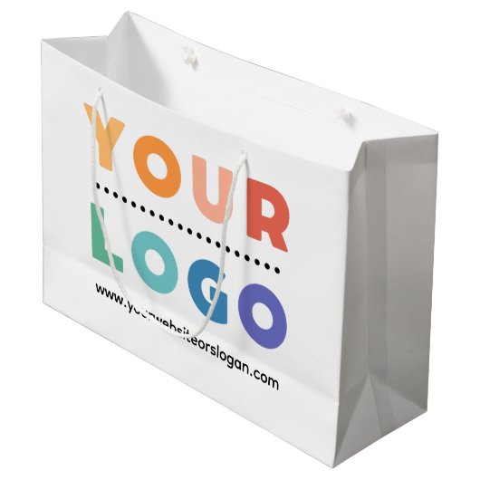 カスタム会社ロゴ大紙抱き枕 ラージペーパーバッグ (正面アングル)