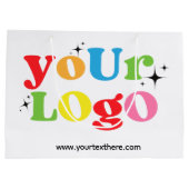 カスタム会社ロゴ大紙 ラージペーパーバッグ (裏面)