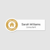 カスタム会社ロゴ役職タイトル従業員 名札 (正面)