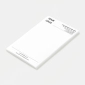 カスタム会社ロゴ情報ビジネスノートの投稿 ポストイット (アングル)