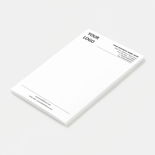 カスタム会社ロゴ情報ビジネスノートの投稿 ポストイット (アングル)