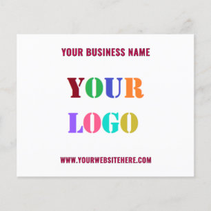 カスタム会社ロゴ文字とカラービジネスフライヤー チラシ