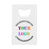 カスタム会社ロゴ文字クレジットカードボトルオープナー クレジットカード栓抜き (正面)