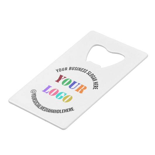 カスタム会社ロゴ文字クレジットカードボトルオープナー クレジットカード栓抜き (正面アングル)