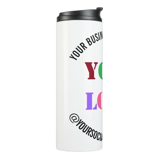 カスタム会社ロゴ文字サーマルタンブラーテンプレート タンブラー (回転左)