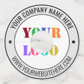 カスタム会社ロゴ文字ビジネスワイングラスラベル ワイングラスタグ (裏面)