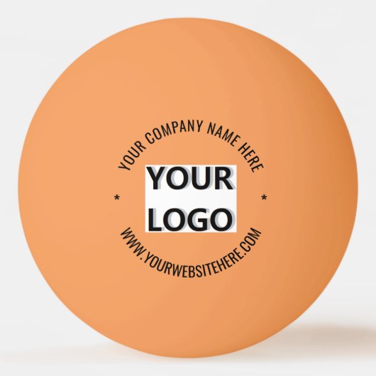 カスタム会社ロゴ文字ピンポンボールテンプレート 卓球ボール (正面)
