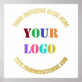 カスタム会社ロゴ文字フォイルプリント – あなたの色 箔ポスター (正面)