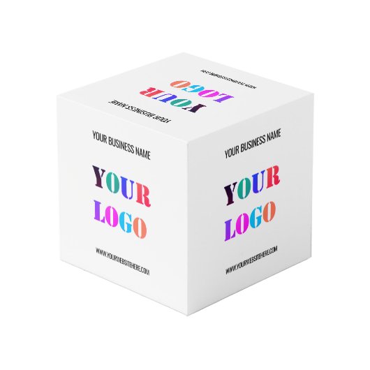 カスタム会社ロゴ文字プロモーションキューブテンプレート フォトキューブ (裏面アングル)