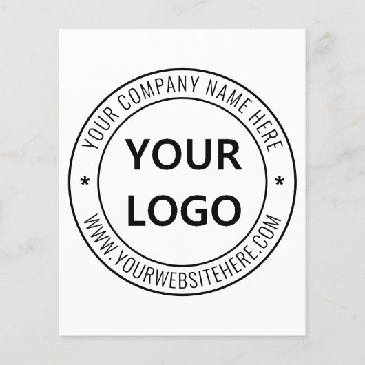 カスタム会社ロゴ文字プロモーションビビラ チラシ (正面)