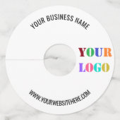 カスタム会社ロゴ文字プロモーションワイングラスラベル ワイングラスタグ (正面)