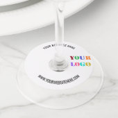 カスタム会社ロゴ文字プロモーションワイングラスラベル ワイングラスタグ (クローズアップ)