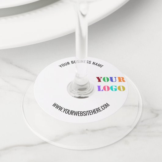 カスタム会社ロゴ文字プロモーションワイングラスラベル ワイングラスタグ (クローズアップ)