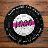 カスタム会社ロゴ文字プロモーションB&W ダーツボード