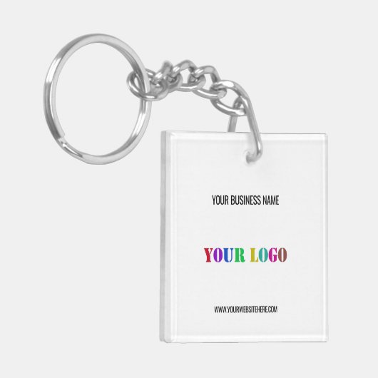 カスタム会社ロゴ文字プロモーションKeychainギフト キーホルダー (正面左)
