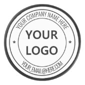 カスタム会社ロゴ文字ホッケーパーソナライズされたパック アイスホッケーパック (正面)