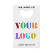 カスタム会社ロゴ文字ボトルオープナーテンプレート クレジットカード栓抜き (正面)