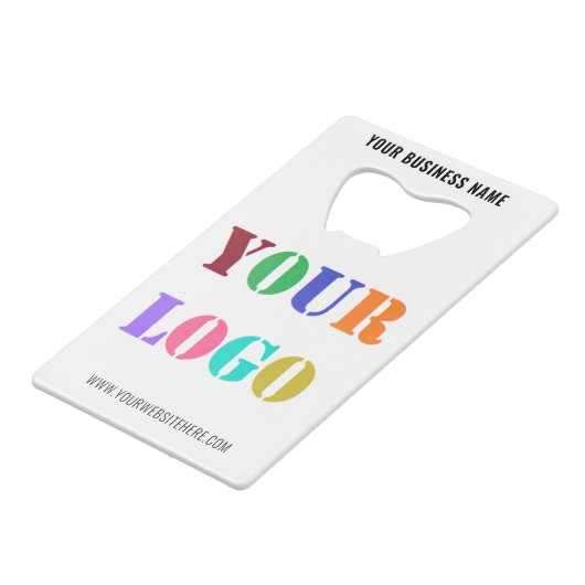 カスタム会社ロゴ文字ボトルオープナーテンプレート クレジットカード栓抜き (正面アングル)