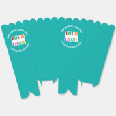 カスタム会社ロゴ文字ポップコーンの例 フェイバーボックス (見開き)