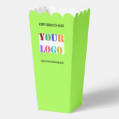 カスタム会社ロゴ文字ポップコーンボックス選択カラー フェイバーボックス (正面)