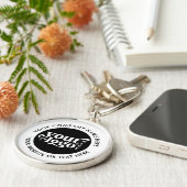 カスタム会社ロゴ文字モダン キーホルダー (側面)