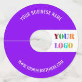 カスタム会社ロゴ文字ワイングラスラベルあなたの色 ワイングラスタグ (正面)