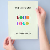カスタム会社ロゴ文字事業プロモーションチラシ チラシ (手)